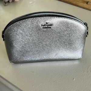 Kate spade dark silver clutch
